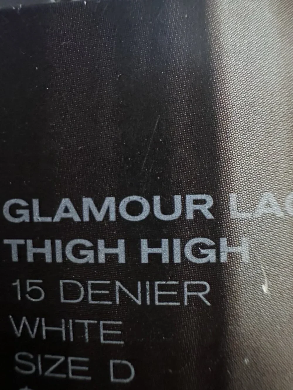 Victoria’s Secret Very Sexy Glamour Lace Top White Thigh Highs Stockings Size D